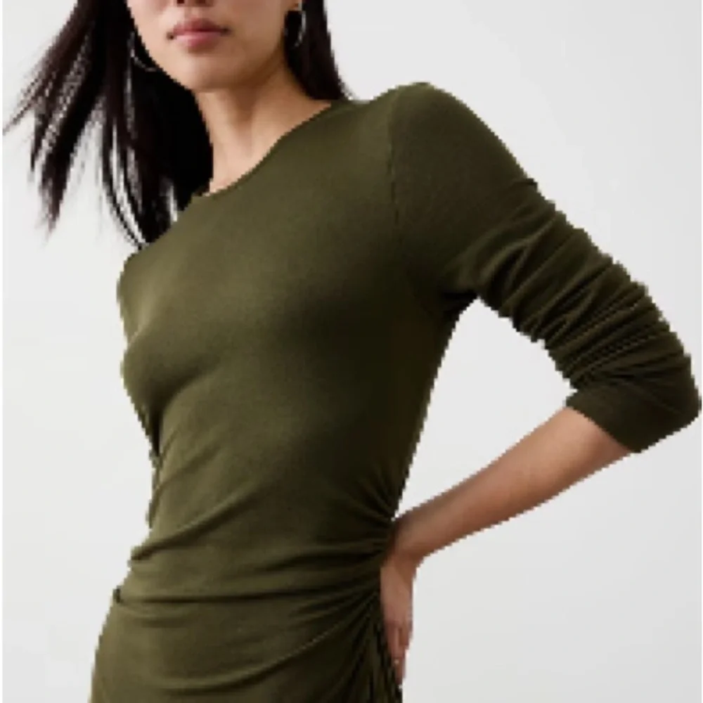 Banana Republic Long Sleeve Olive Dress - Picture 4 of 5
